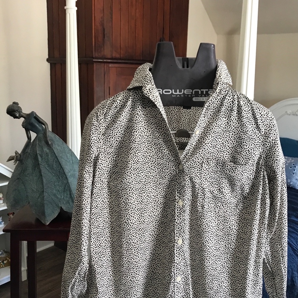 Black Dot Button Down Tunic